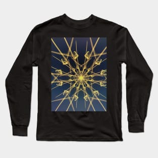 Gold Fractal Long Sleeve T-Shirt